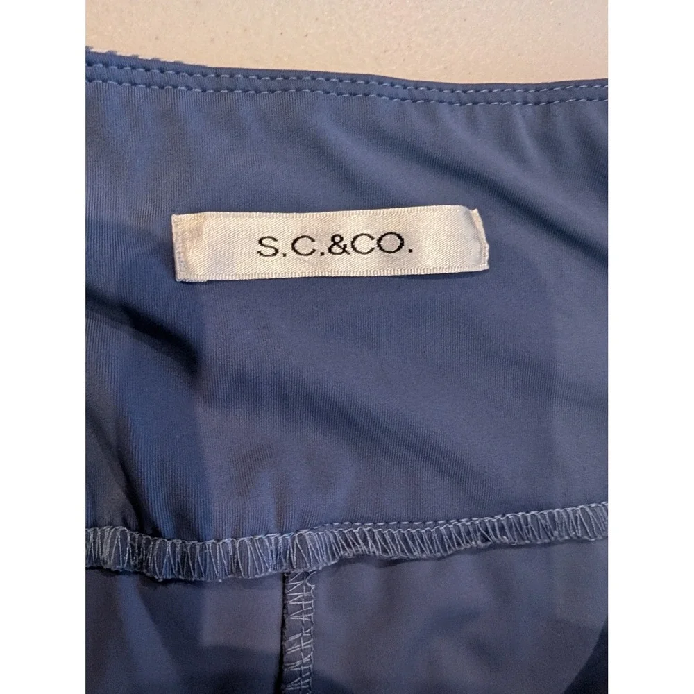 S C & Co Sportswear Women Blue White Pinstripe Athletic Golf Tennis Skort Medium